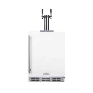 162-SBC58WHBIADA 24" Kegerator Beer Dispenser w/ (2) 1/6 Keg Capacity - (1) Column, White, 115v