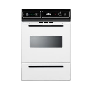 162-WTM7212KW 24"W Gas Wall Oven w/ Window - Black/White, Convertible
