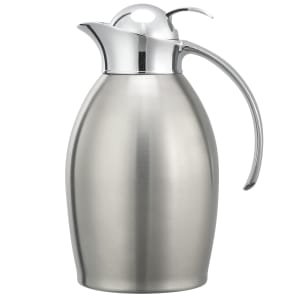 482-NIC10BSPB 1 liter Vacuum Carafe w/ Flip Top Lid & Stainless Liner - Brushed Stainless
