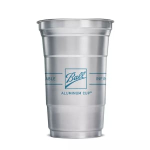485-741455 20 oz Disposable Cup - Aluminum, Silver