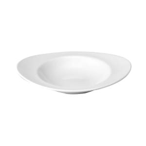 893-WHOSP1 Oval Orbit Soup Plate - 10 3/4" x 8 3/4", Ceramic, White