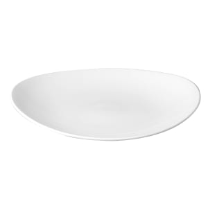 893-WHOP121 Oval Orbit Plate - 12 1/2" x 10", Ceramic, White