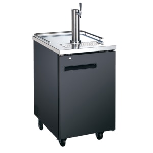 407-USBD2428 23 1/2" Kegerator Beer Dispenser w/ (1) Keg Capacity - (1) Column, Black, 115v