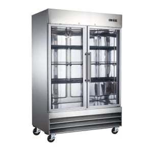 407-USFZ2DG 54" Two Section Reach In Freezer, (2) Glass Doors, 115v