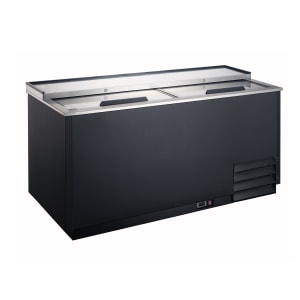 407-USGF2L 2 Section Glass Chiller w/ 250 Mug Capacity - Black, 115v
