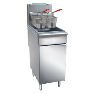 693-BDGFES35NG Gas Fryer - (1) 35 lb Vat, Floor Model, Natural Gas