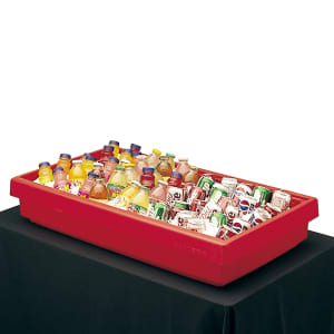 144-BUF72158 62 7/8" Cold Food Bar - (5) Pan Capacity, Table Top, Hot Red