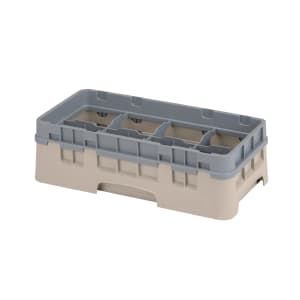 144-8HS1114184 Camrack Glass Rack - Half Size, (6)Extenders, 8 Compartments, Beige