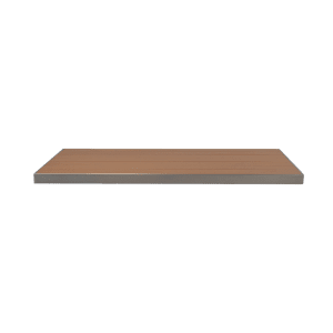 185-1494 Rectangular Sid Outdoor Table Top - 26" x 30", Aluminum, Oak