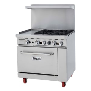 338-CRO412GLNG 36" 4 Burner Gas Range w/ Griddle & Standard Oven, Natural Gas