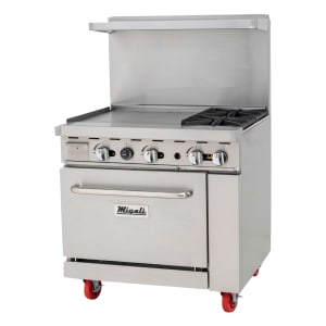 338-CRO224GLNG 36" 2 Burner Gas Range w/ Griddle & Standard Oven, Natural Gas