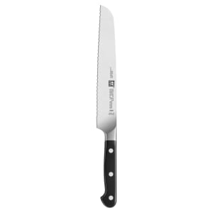 901-38406203 8" Bread Knife w/ Black Plastic Handle, High Carbon Stainless Steel