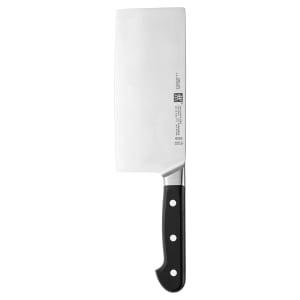 901-38419183 7" Chinese Chef's Knife w/ Black Plastic Handle, High Carbon Stainless Steel