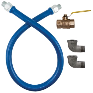 187-16100BPV36BXFT 36" Food Truck Grade Gas Connector Kit w/ 1" Male/Male Couplings