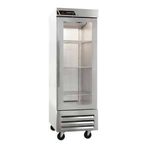 206-CLBM23RHGL 27" One Section Reach In Refrigerator, (2) Left Hinge Glass Doors, 115v