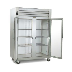 206-G21002 52" Two Section Reach In Refrigerator, (4) Right Hinge Glass Doors, 115v