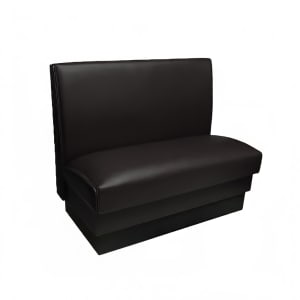 120-MD1000DBLK Double Restaurant Booth - Smooth Back, Fully Upholstered, 36" x 44", Black