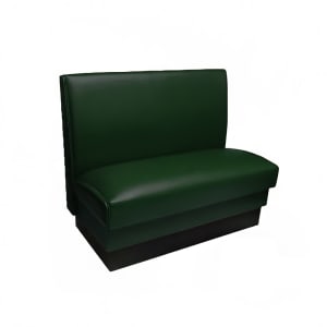 120-MD1000DDKGR Double Restaurant Booth - Smooth Back, Fully Upholstered, 36" x 44", Dark Green