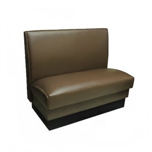 120-MD1000SBGE Single Restaurant Booth - Smooth Back, Fully Upholstered, 36" x 44", Beige