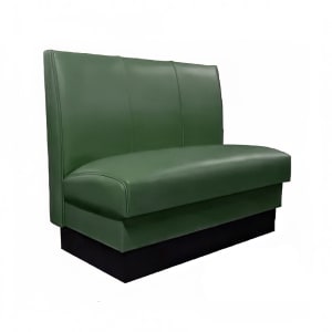 120-MD3000SDKGR Single Restaurant Booth - (3) Panels, Fully Upholstered, 36" x 44", Dark Green
