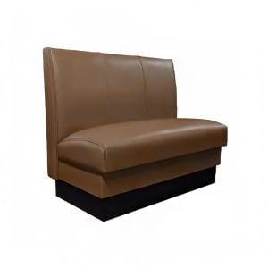 120-MD3000SSAD Single Restaurant Booth - (3) Panels, Fully Upholstered, 36" x 44", Saddle