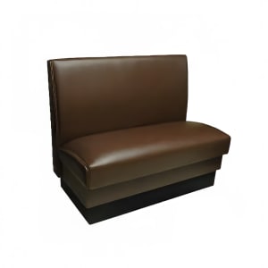 120-MD1000SSAD Single Restaurant Booth - Smooth Back, Fully Upholstered, 36" x 44", Saddle