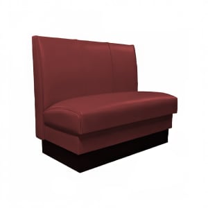 120-MD3000SCBRY Single Restaurant Booth - (3) Panels, Fully Upholstered, 36" x 44", Cranberry