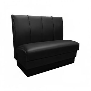 120-MD4000DBLK Double Restaurant Booth - (4) Panels, Fully Upholstered, 36" x 44", Black