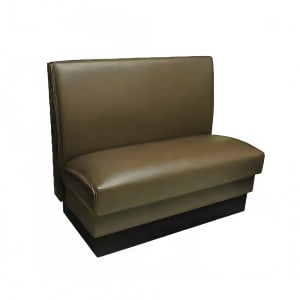 120-MD1000DBGE Double Restaurant Booth - Smooth Back, Fully Upholstered, 36" x 44", Beige