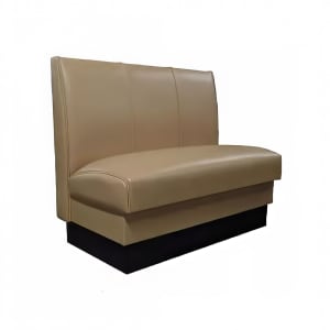 120-MD3000SBGE Single Restaurant Booth - (3) Panels, Fully Upholstered, 36" x 44", Beige