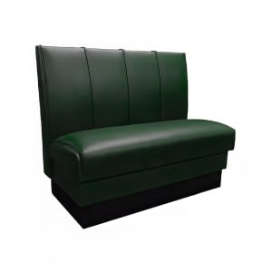 120-MD4000DDKGR Double Restaurant Booth - (4) Panels, Fully Upholstered, 36" x 44", Dark Green