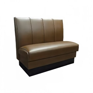 120-MD4000DSAD Double Restaurant Booth - (4) Panels, Fully Upholstered, 36" x 44", Saddle