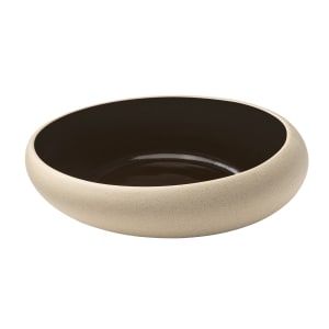 887-701181791001372 6 3/4" Round Playground Plate - Stoneware, Beige