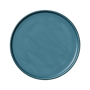 887-9251228E 11 1/8" Round Companion Plate - Porcelain, Petrol Blue