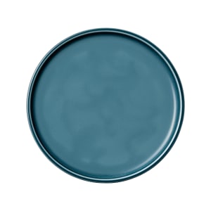 887-9251221E 8 1/4" Round Companion Plate - Porcelain, Petrol Blue