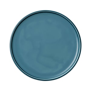 887-9251224E 9 3/8" Round Companion Plate - Porcelain, Petrol Blue