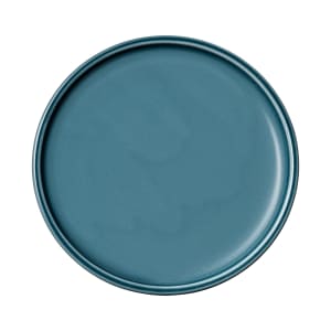 887-9251217E 6 1/2" Round Companion Plate - Porcelain, Petrol Blue
