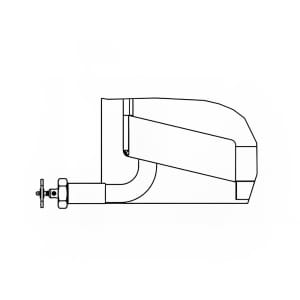 207-BPDOV2 2" Draw Off Valve, Left Side 90 Degree w/ Strainer