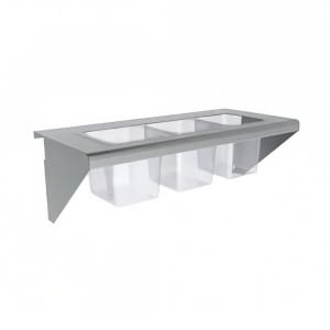 207-CONRAIL48 Condiment Rail Only for (7) Sixth-Size & (3) Third-Size Pans