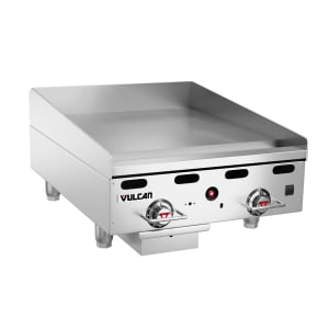 207-MSA2430LP 24" Gas Griddle w/ Thermostatic Controls - 1" Steel Plate, Liquid Propane
