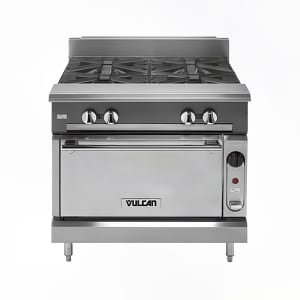 207-V6B36CLP 36" 6 Burner Gas Range w/ Convection Oven, Liquid Propane