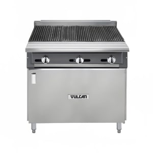 207-VCBB36LP 36" Gas Range w/ Full Charbroiler & Storage Base, Liquid Propane