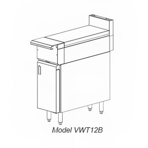 207-VWT12NG 12" Heavy Duty Range, Range Line Work Surface, Modular, Natural Gas