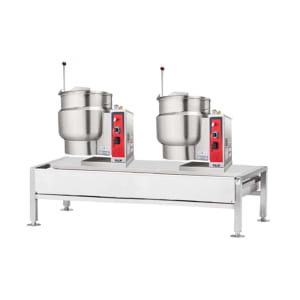 207-VEKT6412122303 (2) 12 gal Steam Kettles & Stand Assembly - Manual Tilt, 2/3 Jacket, 230v/3ph