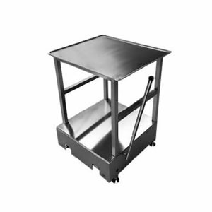 554-SLICERTABLE1 31 1/2" Equipment Stand w/ Retractable Casters, Undershelf