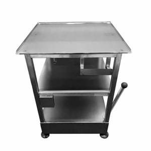 554-SLICERTABLE2 31 1/2" Equipment Stand w/ Retractable Casters, Undershelf