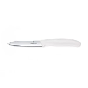037-67707 Paring Knife w/ 4" Blade, White Polypropylene Handle