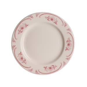 179-HL2082 11 1/8" Round American Rose Plate - China, Ivory
