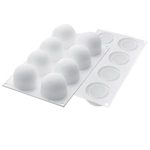 330-CURVETRUFFLE120 Truffle Mold w/ 8 Sections - Silicone, White