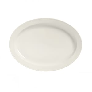 024-950038425 12" x 8-5/8" Oval Cascade Platter - Porcelain, Ivory